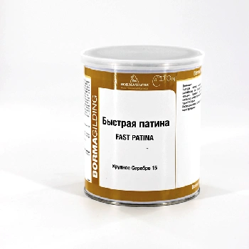 патина для дерева borma fast patina цвет 15 крупное серебро 1 л