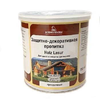 пропитка защитно-декоративная borma holz lazur цвет прозрачный 750 мл
