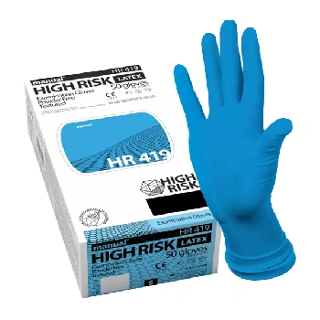перчатки латексные с валиком high risk hr419 размер l 25 пар