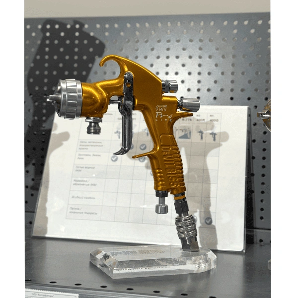 краскопульт пневматический devilbiss prolt-pte40-16 с нижней подачей, без бачка