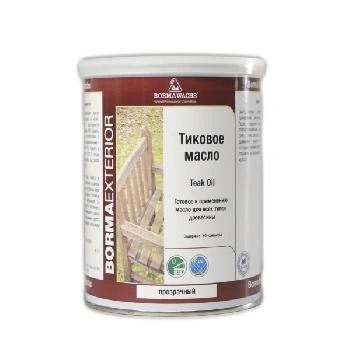 масло для дерева тиковое borma teak oil цвет прозрачный 1 л
