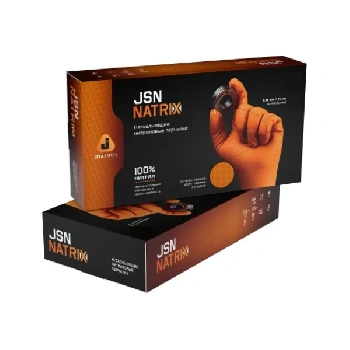перчатки нитриловые jsn natrix оранжевые нескользящие одноразовые jsn50natrixor08-m размер м