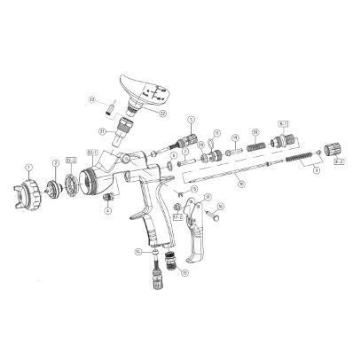 краскопульт пневматический onetech nt-101 сопло 1,3 мм hvlp