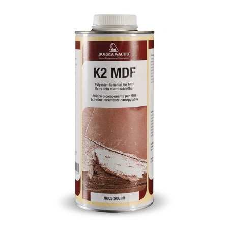шпаклевка двухкомпонентная borma hozmasse k2 mdf цвет прозрачный 750 мл