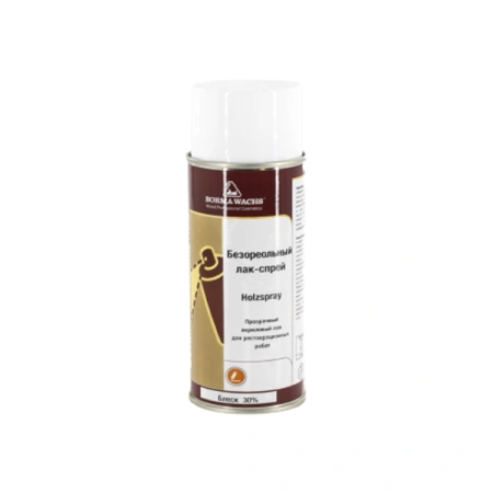 лак-спрей акриловый безореольный borma holzspray acrilic цвет прозрачный блеск 30% 400 мл