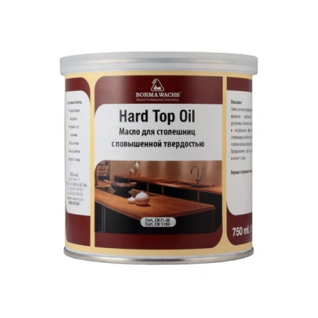 масло твердое для столешниц borma hard top oil natural 6020 цвет прозрачный 750 мл