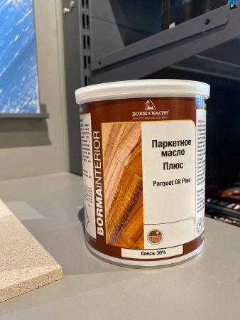 масло матовое для паркета borma parquet oil plus цвет прозрачный 30% блеска 1 л