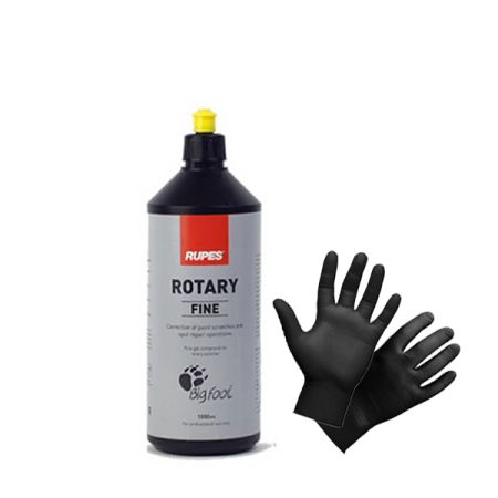 паста полировальная rupes rotary brfine 1л комплект с перчатками