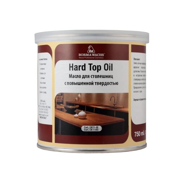 масло твердое для столешниц borma hard top oil natural 6020 цвет прозрачный 750 мл