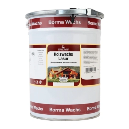 лазурь восковая для дерева borma holzwachs lasur цвет 50 белый 20 л