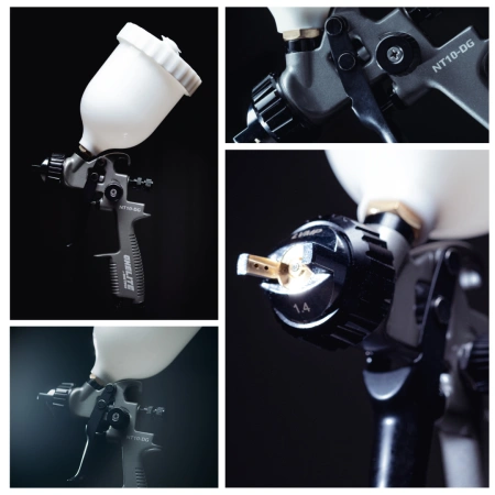 краскопульт пневматический onetech onelite nt10 -dg-14/ lvmp с дюзой 1,4 мм с бачком