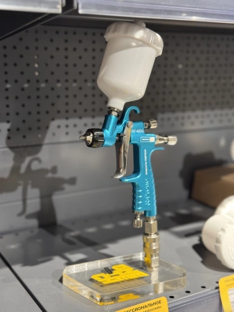 ручной пневматический миникраскораспылитель onetech nt-400g, бачок 150 мл, голова 10g, сопло 1,0 мм