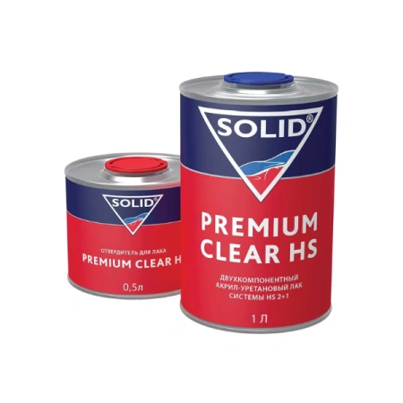  лак solid premium clb-03.011.1500.att clear hs 2:1 с отвердителем по 1,5л