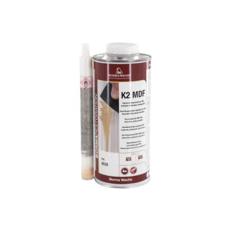 шпаклевка двухкомпонентная borma hozmasse k2 mdf цвет ral 8028 820 мл