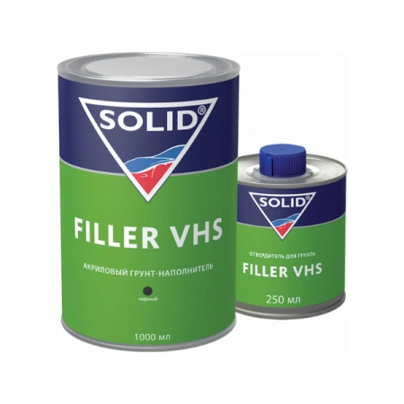 грунт акриловый solid cpg-02.002.1000.att filler vhs low voc 4:1 черный 1л с отвердителем
