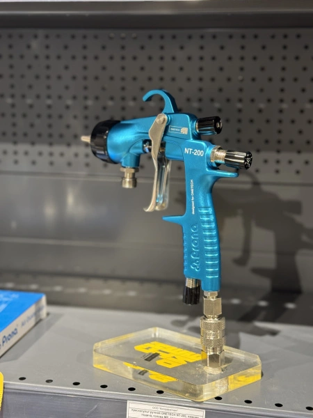 ручной пневматический краскораспылитель onetech nt-200, нижняя подача, голова mp, сопло 1,5 мм