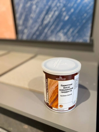 масло паркетное повышенной твердости borma hardwax coloroil цвет прозрачный 1 л