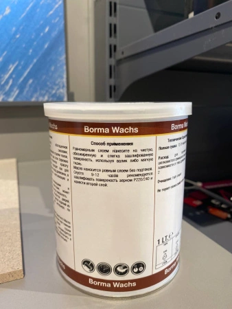 масло матовое для паркета borma parquet oil plus цвет прозрачный 30% блеска 1 л