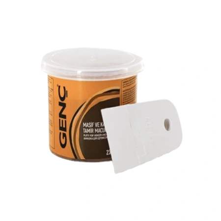 шпатлевка по дереву genc t43012 цвет махагон 230 гр комплект