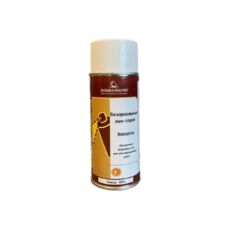 лак-спрей акриловый безореольный borma holzspray acrilic цвет прозрачный блеск 40% 400 мл