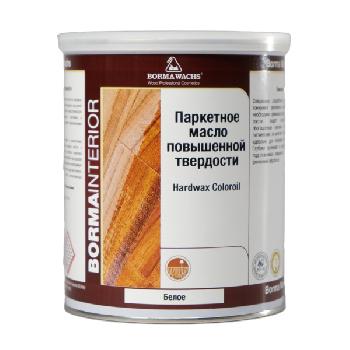 масло паркетное повышенной твердости borma hardwax coloroil цвет белый 1 л