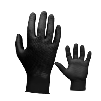 перчатки нитриловые jsn natrix размер xxl, длина 240мм, цвет черный, упаковка 50 шт.