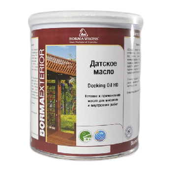 масло для террас borma terrace oil – decking oil natural цвет 632 темный орех 1 л