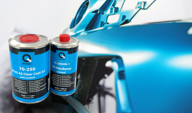 акриловый лак q-refinish q70-250 2k hs as clearcoat 2:1 — профессиональный блеск и защита