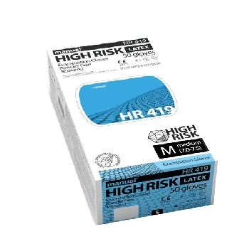 перчатки латексные с валиком high risk hr419 размер m 25 пар