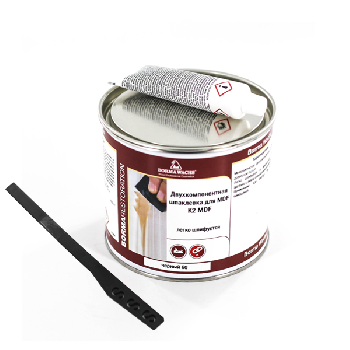 шпаклевка 2k borma hozmasse k2 mdf 1960ne-6t цвет 60 черный 750 мл комплект