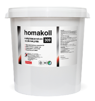 водостойкий клей пва для деревянных поверхностей  homakoll 309f ведро 30 кг