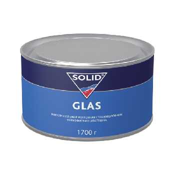 шпатлевка полиэфирная со стекловолокном solid glas с отвердителем 1,7 кг csx-01.002.1700.xso