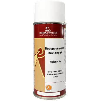 лак-спрей нц безореольный borma holzspray цвет прозрачный блеск 20% 400 мл