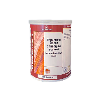 масло паркетное повышенной твердости borma hardwax parquet oil quick 1030 цвет белый 1 л