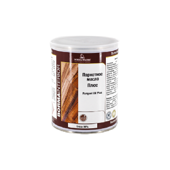 масло глянцевое для паркета borma parquet oil plus цвет прозрачный  90% блеска 1 л