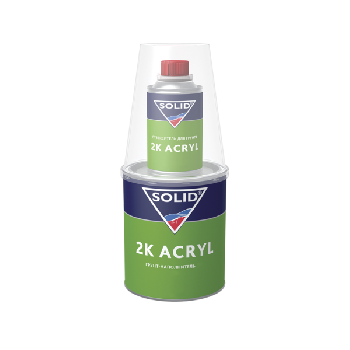 грунт акриловый solid 2k acryl серый, с отвердителем, 960 мл