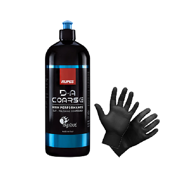 паста полировальная rupes coarse 1 л комплект с перчатками