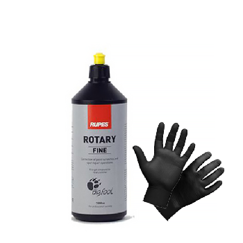 паста полировальная rupes rotary brfine 1л комплект с перчатками