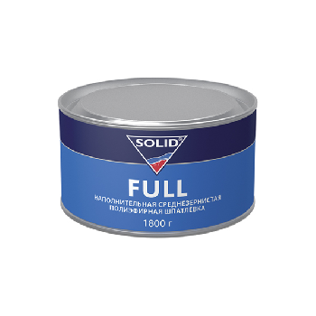 шпатлевка полиэфирная среднезернистая solid full csx-01.018.1800.att с отвердителем по 1,8кг