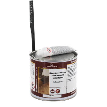 шпатлевка 2k borma hozmasse k2 цвет 17 тик 750 мл комплект