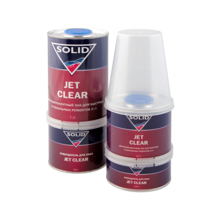 лак solid jet clear 2:1 с отвердителем по 1,5 л