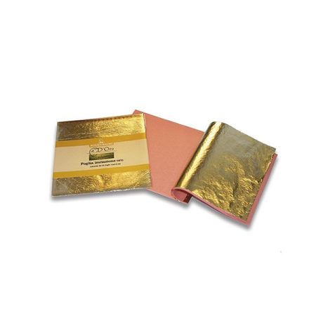 поталь в листах borma imitation gold leaf цвет золото 16 x 16 см 500 шт.