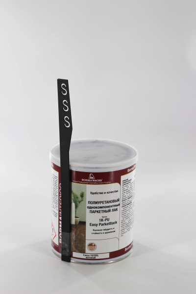лак паркетный 1к пу borma easy parkettlack цвет прозрачный, 10% блеска 1 л комплект