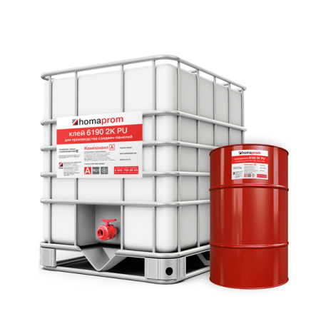 клей пу двухкомпонентный homaprom 6190 бежевый 25 кг
