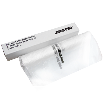маскирующая пленка "hdpe" jetapro 55045120/8 белый прозрачный полиэтилен рул. 5х120м, 8мкм в инд.уп.