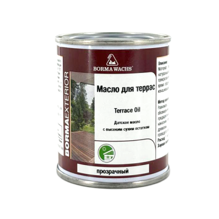 масло для террас borma terrace oil  цвет прозрачный 125мл