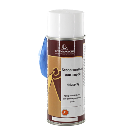 лак-спрей нц безореольный borma holzspray цвет прозрачный блеск 10% 400 мл комплект