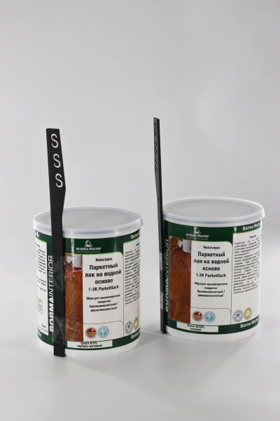 лак для паркета borma 1-2k naturaqua parkettlack цвет прозрачный, 30% блеска 1 л в комплекте