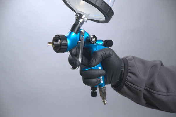 краскопульт пневматический onetech nt-104 голова mp, сопло 1,8 мм, без бачка