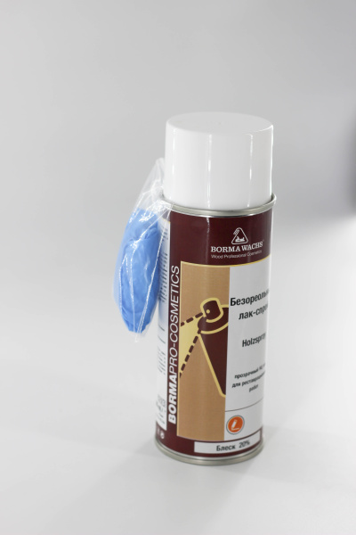 лак-спрей нц безореольный borma holzspray цвет прозрачный блеск 20% 400 мл комплект